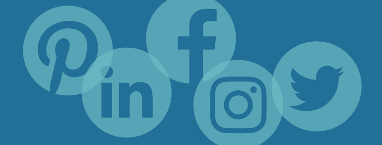 Pinterest，LinkedIn，Facebook，Instagram，Twitter